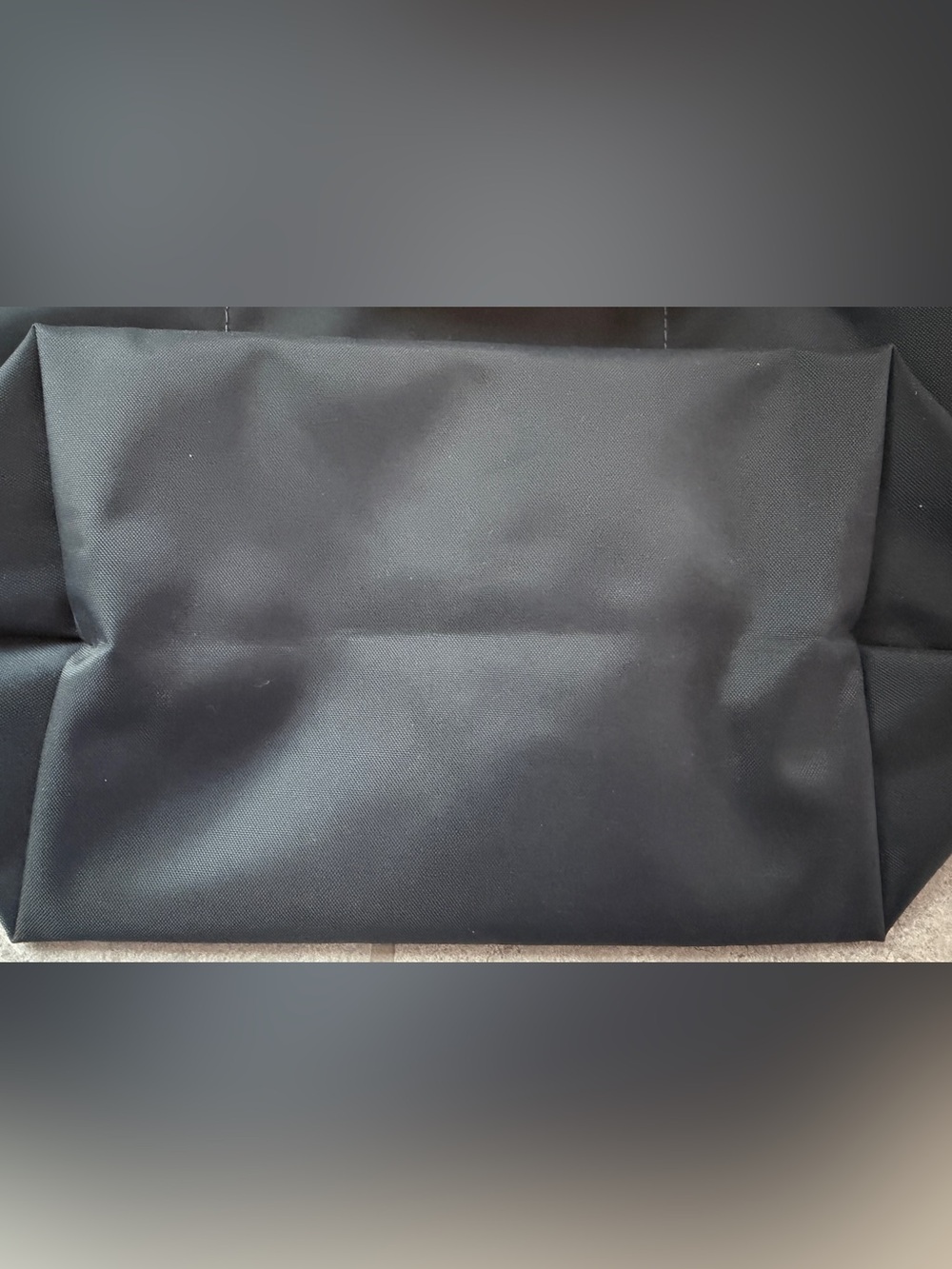 Longchamp Le Pliage Charcoal Nylon Brown Leather Top Handle Bag - Picture 10 of 12